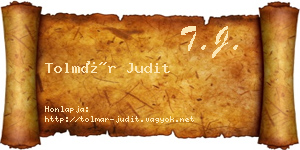 Tolmár Judit névjegykártya