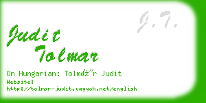 judit tolmar business card
